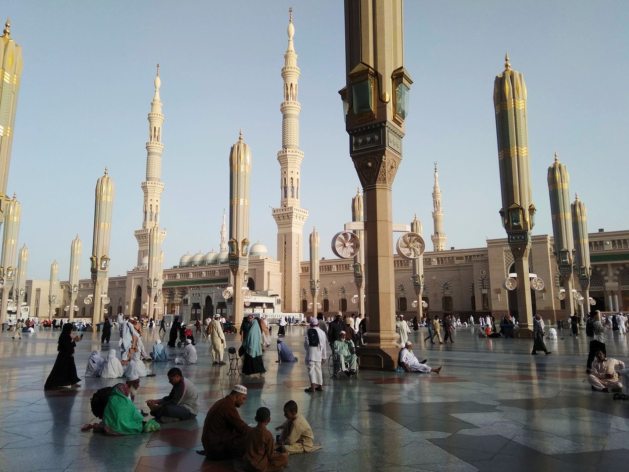 Al-Masjid an-Nabawi Mosque in Medina, Saudi Arabia 